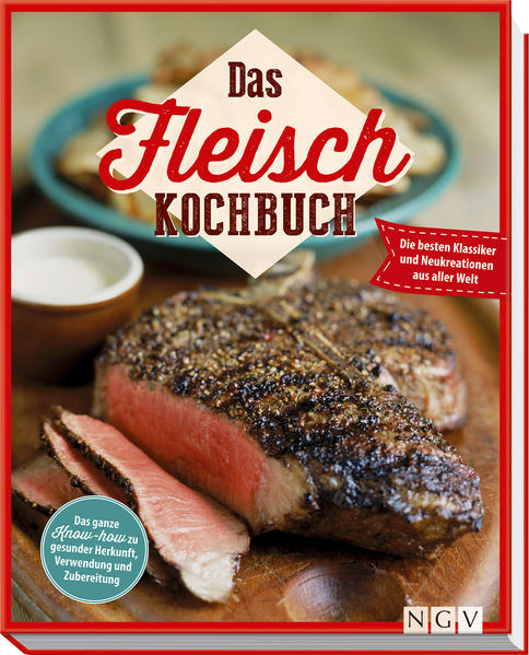 Lust am Genuss mit wertvollen Produkten Sie lieben gutes Fleisch? Und achten schon beim Einkauf auf ausgewählte Qualität und unbedenkliche Herkunft? Dann ist dieses Kochbuch genau das Richtige für Sie! Getreu dem Motto „Klasse statt Masse“ steht bei unseren rund 80 Klassikern und Neukreationen der bewusste Genuss ganz klar im Vordergrund. Dabei spielt das wertvolle Naturprodukt seine ganze Wandlungsfähigkeit aus: Mal raffiniert gefüllt oder knusprig ummantelt, mal ganz puristisch mit schlichter Kräuter- und Gewürznote, mal harmonisch begleitet von einer köstlichen Beilage oder einer aromatischen Sauce. Die umfangreiche, aufwendig bebilderte Einleitung mit Warenkunde liefert Wissenswertes zu verantwortungsvoller Tieraufzucht, den verschiedenen Nutztierrassen sowie den Fleischzuschnitten und ihrer Verwendung. Daneben finden Sie wichtige Tipps zur Gargradbestimmung, zur Zubereitung des perfekten Steaks und vieles mehr. - 80 köstliche Klassiker und Neukreationen mit Rind, Kalb, Schwein, Lamm und Wild - ein Muss für jeden Fleischliebhaber! - Aufwendig bebilderte Einleitung mit Wissenswertem zu verantwortungsvoller Tieraufzucht, den verschiedenen Nutztierrassen sowie den Fleischzuschnitten und ihrer Verwendung - Zahlreiche Tipps zur Zubereitung des perfekten Steaks, zur Gargradbestimmung und vieles mehr