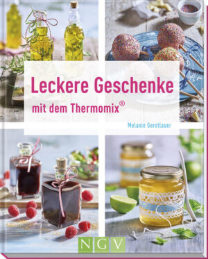 Mit Liebe gemacht: Geschenke aus dem Thermomix® • 60 kreative Rezepte für selbst gemachte Geschenke aus der Küche mit dem Thermomix® • Liköre, Sirup, feine Verführer wie Liebesapfel, Himbeer-Marshmallows oder die raffinierte Brownies-Backmischung, herzhaftes Gebäck wie Tomaten-Rosmarin-Brot aus der Dose oder Pizzaschnecken im Glas, Marmeladen und Aufstriche, Saucen, Öle, Chutneys & Co. • Alle Rezepte mit leicht verständlicher Schritt-für-Schritt-Anleitung und genauen Maschineneinstellungen und Gradangaben für den Thermomix® TM5 • Stimmungsvolle Farbfotos zu jedem Rezept liefern zahlreiche Anregungen zum hübschen Verpacken und Verzieren der kulinarischen Präsente • Kompakte Einleitung mit zahlreichen nützlichen Informationen: Sterilisieren von Gläsern, Aufbewahrung der kulinarischen Geschenke etc. Selbst gemacht statt 08/15: Geschenke aus der eigenen Küche sind etwas ganz Besonderes! Und mit dem Thermomix® ist die Zubereitung ganz einfach. Im Handumdrehen zaubern Sie mit dem praktischen Küchenhelfer köstliche Präsente für Ihre Lieben, die wirklich Freude machen. Die schönsten kulinarischen Geschenkideen finden Sie hier. Ob köstliche Liköre und Sirupe, süßes und herzhaftes Gebäck, herrliche Marmeladen und Aufstriche, raffinierte Backmischungen, aromatisierte Öle oder würzige Saucen und Chutneys: Diese Geschenke werden garantiert nicht umgetauscht!