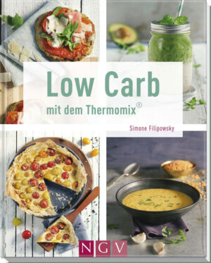 Genussvoll abnehmen mit dem Thermomix® • Über 60 Low-Carb-Rezepte: Frühstück, kleine Gerichte, Salate & Suppen, Hauptgerichte, Desserts & Gebäck, Saucen, Aufstriche & Dips • Mit dem Trendthema Geschenke aus der Küche • Alle Rezepte mit genauen Maschineneinstellungen und Gradangaben für den Thermomix® TM5 • Jedes Rezept mit Kalorien- und Nährwertangaben und Farbfoto Low-Carb-Gerichte gelingen perfekt im Thermomix®! Spielend leicht können Sie vom Rohkost-Salat bis zum leichten Dessert vieles im Gerät vor- und zubereiten. Unser Kochbuch mit 61 Low-Carb-Rezepten begleitet Sie durch den Tag. Genießen Sie ein gesundes Frühstück mit fruchtigen Smoothies, Low-Carb-Brötchen und selbst gemachtem Nussgranola. Packen Sie sich zum Lunch einen italienischen Sommersalat und Feta-Spinat-Pies ein. Egal ob mit Fleisch, Fisch oder vegetarisch: Mit toskanischem Rinderragout, gedämpftem Lachs und Blumenkohl-Gnocchi schlemmen Sie sich abends satt und glücklich. Und zum Dessert sind Apfel-Beeren-Crumble und Erdnussbuttereis definitiv erlaubt. Außerdem sind leckere Mitbringsel aus dem Thermomix® Trend: Überraschen Sie doch demnächst Ihre Freunde mit einem unserer Low-Carb-Geschenke aus der Küche. Selbst gemachte Haselnusstrüffel oder ein fruchtiger Rote-Bete-Ketchup sind garantiert der Renner. Mit diesen und vielen weiteren Rezepten starten Sie einfach und schnell in die Low-Carb-Küche und stellen Ihre Ernährung problemlos um.