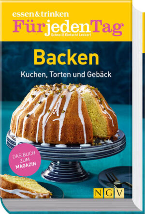 Backen macht glücklich • Über 160 Backideen: Rührkuchen, Hefekuchen, Käsekuchen, Blechkuchen, Biskuit, Strudel, Torte, Tartes & Kleingebäck • Sammelband für Fans des beliebten Pocket-Magazins ESSEN & TRINKEN FÜR JEDEN TAG und solche, die es werden wollen • Jedes Rezept mit Farbfoto, erprobt und gelingsicher Mhm, wie das duftet! Es geht doch nichts über ein Stück warmen, frisch gebackenen Kuchen. Stürzen Sie sich mit unseren unwiderstehlichen Rezepten ins Backvergnügen. Egal ob Rühr-, Mürbe-, Hefe- oder Biskuitteig, ob mit Schokolade, Obst oder Nüssen, hier kneten und rühren Sie sich ins Kuchenglück. Marmorkuchen, Zwetschgen-Mohn-Streusel, Aprikosendatschi, schnelle Donauwelle, Apfelstrudel, Erdbeer-Torte, Orangen-Tarte und Mini-Kirschplunder sind nur einige der 160 Klassiker und Neukreationen, die wir in dieser Rezeptsammlung zusammengestellt haben. Die süße Vielfalt stammt aus der Sammlung des Magazins ESSEN & TRINKEN FÜR JEDEN TAG, das für Genuss und unkomplizierte Rezepte steht. Alle Rezepte sind sorgfältig geprüft, gelingsicher und auch für Backanfänger geeignet. So können Sie ganz unbeschwert drauflos backen und Ihre Lieben mit hausgemachten Kuchen, Torten und Gebäck verwöhnen. Wir wünschen Ihnen viele süße Stunden!