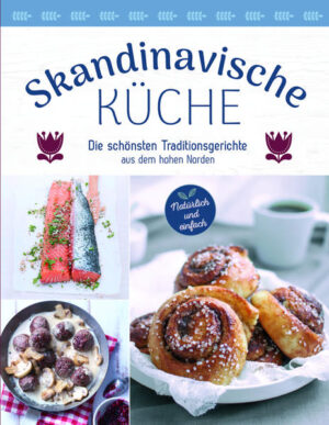 So entspannt genießt der Norden • Über 60 Rezeptklassiker aus Dänemark, Schweden, Norwegen und Finnland • Alle Rezepte mit einfachen, überall erhältlichen Zutaten • Stilvoll moderne Rezeptfotografie und stimmungsvolle Landschaftsbilder • Spannende Infos zu kulinarischen Traditionen und skandinavischen Festen in einer ausführlichen Einleitung Mit guten Zutaten, einfachen Garmethoden und purem Geschmack begeistert die skandinavische Küche immer mehr Menschen. Im Geist von Hygge, Lagom und Sisu genießen Dänen, Schweden, Norweger und Finnen naturbelassen und ohne Schnickschnack: Sämige Suppe aus gelben Erbsen, kräftiges Körnerbrot, würzig eingelegter Hering, bunt belegte Smørrebrød oder süße Zimtschnecken sind nur einige der typischen Klassiker aus dem Norden. Sich wohlfühlen und in geselliger Runde entspannen - das sind die wichtigesten Punkte der nordischen Lebensart. Gutes, ehrliches Essen gehört da einfach dazu. Holen Sie sich die skandinavischen Köstlichkeiten nach Hause! Machen Sie mit uns eine kulinarische Rundreise und freuen Sie sich auf über 60 traditionelle Rezepte aus Dänemark, Schweden, Norwegen und Finnland. Genießen Sie leckeren Krabbensalat, dänischen Rollbraten, schwedische Köttbullar und norwegischen Skrei. Oder machen Sie sich einen hyggeligen Nachmittag bei Kaffee, Rhabarber Crumble, Prinzessinnentorte, Pfefferkuchen und schwedischer Blaubeersuppe. Erfahren Sie mehr über die kulinarischen Traditionen und fröhlichen Feste des Nordens. Skandinavien inspiriert. Probieren Sie es aus!