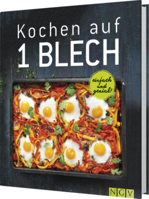 Ab heute kocht der Backofen! • Herd aus, Ofen an: DAS neue Food-Thema: spart Abwasch, Zeit und Nerven • Alles auf 1 Backblech: Einfacher geht's nicht • Clever garen im Ofen: Davon werden alle satt • 1 Blech - über 55 Rezepte: Tierisch gut, fleischlos lecker, auch mal süß Gute Nachrichten für alle, die nach einem leckeren Essen keine Lust mehr auf Geschirrchaos und großen Abwasch haben: Bei den kompletten Gerichten in diesem genialen Kochbuch bleiben Töpfe, Pfannen & Co. im Schrank, denn Sie brauchen dafür lediglich ein Backblech. Supereinfach, überraschend lecker und abwechslungsreich: das ist Essen vom Blech. Snacks und Fingerfood fühlen sich auf dem Backblech genauso wohl wie ganze Hauptgerichte mit Fleisch, Geflügel, Fisch und Meeresfrüchten. Veggie-Fans freuen sich auf kunterbunte Gemüsebleche, und sogar Pasta samt leckerer Sauce macht auf dem Blech eine gute Figur. Vorbei auch der Stress vor Partys. Unsere Gerichte für Gäste sind einfach praktisch und machen gleichzeitig viele satt. Einmal belegt, übernimmt der Backofen den Rest der Arbeit. Alles gart schonend von allein, während Sie es sich gemütlich machen oder sich um Ihren Besuch kümmern können. Entspannter geht’s nicht! Auf diese und viele weitere Rezepte können Sie sich in diesem Kochbuch freuen: Snacks und Fingerfood: Zucchiniröllchen mit Käse und Tomaten, gefüllte Blätterteigtaschen, Süßkartoffel-Bacon-Sticks, Foccacia mit Salsicca Hauptgerichte mit Fleisch und Geflügel: Landhähnchen mit Wurzelgemüse, Lammhackbällchen mit Sommergemüse, Cassoulet mit Paprika, Chorizo und Bohnen, gefüllte Kürbisse mit Hackfleisch Hauptgerichte mit Fisch und Meeresfrüchten: Lachs im Blätterteigmantel, Doradenfilets auf Pasta-Nestern, Marinierte Garnelenspieße auf Reis, Gebackene Sardinen auf Aprikosen-Couscous Veggie-Hauptgerichte: Zucchini-Tomaten-Blech mit Mozzarella, Shakshuka, Gemüsespiralen-Frittata, Gemüseblech mit Halloumi und Walnüssen Kochen für Viele: Kartoffel-Taleggio-Blech, Coq au Vin, Baked Mac’n‘ Cheese, Hähnchenbrüste mit Chili-Kürbisscheiben Süßes und Desserts: Upside-Down-Schmarrn mit Vanilleäpfeln, gefüllte Schokobirnen im Yufka-Teig, Pfirsich-Vanille-Crumble, Ricotta-Auflauf mit Waldbeeren Genial einfach - einfach genial!