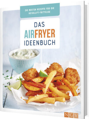 Mit Luft und Liebe gesund frittieren • Bunt und gesund: Frittieren fast ohne Fett • Luft und Liebe: Über 50 abwechslungsreiche Rezepte • Klein und schnell: Ohne vorheizen direkt loslegen Köstliche Gerichte Krosse Snacks, saftiges Fleisch, feiner Fisch und knuspriges Gebäck: Die über 50 abwechslungsreichen Gerichte in diesem Kochbuch machen Lust auf die neue Art zu kochen. Vielfältige Zubereitung Knusprige Chips fast ohne Öl frittieren, Reste vom Vortag schnell aufwärmen, ein sahniges Gratin überbacken, einen frischen Fisch grillen oder sogar einen süßen Nachtisch backen: Heißluftfritteusen können nicht nur frittieren, sie können auch backen, grillen und kochen. Das macht sie zu einem unersetzlichen Helfer in der Küche. Fettarm und energiesparend Die Heißlufttechnologie sorgt dafür, dass bis zu 80 % weniger Fett beim Frittieren benötigt wird. Im Luftstrom gegart sind auch Pommes und Chips keine Sünden mehr. Und die Küche bleibt frei von Gerüchen. Ein Airfryer ist klein und kompakt und daher in kürzester auf Betriebstemperatur. Langes Vorheizen wie beim Backofen entfällt, die Heißluftfritteuse kann sofort beladen werden.