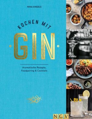 Und am Ende ergibt alles einen Gin • Mix and Match - Tolle Ideen für kreative Kochrezepte und Foodpairing mit Gin-Cocktails • Über 50 raffinierte Gin-Gerichte und -Getränke für gemütliche Abende mit Freunden • Glasklar: Die Aromenvielfalt von Gin macht auch beim Kochen richtig Sinn Wann ist ein Gin ein Gin? Erst die zugegebenen Aromen machen den Gin zum Gin. Wacholder findet noch in jedem Gin Verwendung, darüber hinaus hat jeder Brenner seine eigene Komposition aus der Spirituose und pflanzlichen Inhaltsstoffen: Zitronen- und Orangenschale, Koriander, Zimt, Veilchenwurzel, Fenchel, Sternanis, Süßholz, Pfeffer, Muskatnuss, Kreuzkümmel, Kardamom - und, und, und kommen hier zum Einsatz. Perfekt in Topf, Pfanne und Glas Und dank dieser individuellen Geschmackskomposition von Gin lassen sich die Aromen einzelner Gerichte perfekt auf die Aromen einzelner Gins abstimmen. Mal ergänzen sie sich aufs Schönste, mal bilden sie einen spannenden Kontrast zu den Aromen der anderen Zutaten. Guten Freunden gibt man nicht nur einen Gin ... ... Guten Freunden gibt man zum Gin ein passendes Menü. Denn gemeinsam ist alles schöner. Die Gerichte und Cocktails in diesem Buch eignen sich hervorragend für gemütliche Abende mit Freunden. Schnell und unkompliziert geht es mit den Rezepten aus dem Kapitel Legendäre Abende zu. Grissini und Nachos mit Gin-Salsa und Gin-Dip, danach ein riesiger Topf mit Coq au Gin, zum Nachtisch Gin-Tonic-Pop-ups und vorher, währenddessen und danach Gin sour. Oder wie wäre es mit einem Zauberhaften Dinner für ein einen etwas pompöseren Abend? Zum Start gibt es eine Flying Beauty aus Gin, Zitronensaft, Cointreau und mit Champagner aufgegossen, dann ein Lachs-Avocado-Tatar mit Gin-Limetten-Espuma, gefolgt von in Rosmarin und Gin geschmorten Lammstelzen, abgeschlossen mit einer Crème brûlée au Gin. Für großes Outdoor-Vergnügen sorgen die Rezepte im Kapitel Draußen schmeckt alles besser. Gurkentaler mit Ziegenkäse-Gin-Creme, frisch vom Grill ein in Gin mariniertes Rib-Eye-Steak und zum Nachtisch eine Gin-Ananas, wer mag, auch vom Grill: Wie klingt das? Für den restlichen nicht enden wollenden Sommerabend empfehlen wir einen frischen Gin-Basil-Smash.