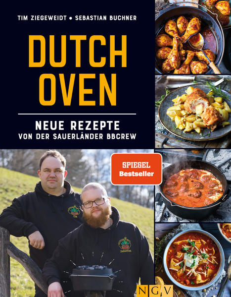 Über 60 nagelneue Rezepte für den Dutch Oven • Der neueste heiße Scheiß: endlich das neue Buch der Sauerländer BBCrew • Über 60 neue Rezepte: die neusten, besten, deftigsten Rezepte aus dem Sauerland • Glühende Fans: BBCrew-Youtube-Channel mit über 51.000 Abonnenten • Spiegel Bestseller Im Freien kochen ist für die Youtube-Stars aus dem Sauerland das Schönste. Über 51.000 Abonnenten der Sauerländer BBCrew warten jeden Montag auf ein neues Rezept für den Dutch Oven. Und das kriegen sie. Egal ob Sommer oder Winter. 60 neue deftige Rezepte Der Dutch Oven ist eines der Lieblingsbabys der Sauerländer BBCrew. Denn mit dem vielseitigen gusseisernen Topf kann man fast alles zubereiten: Westfälisches Zwiebelfleisch One-Pot Beef Stroganoff Kartoffelgulasch Pasta mit Fleischbällchen. Aber nicht nur der Topf eignet sich für die herrlich herzhaften Gerichte, auch der Deckel kann als Pfanne verwendet noch mal für den ganz besonderen Kick sorgen: probiert doch das Sauerländer Cordon Bleu auf Kartoffelpfanne oder Saftige BBQ-Steaks auf Parmesantortellini. Für alle, die das erste Buch der BBCrew noch nicht haben, gibt es wieder Basics zu Kauf und Verwendung des Dutch Ovens. Für alle anderen gibt es reichlich Neues zu erfahren und noch mehr Tipps und Tricks - zum Beispiel zur Verwendung des Dutch Ovens auf dem Gasgrill.. Power aus Gusseisen Der schwere Topf ist ein absoluter Outdoor-Traum und für das Kochen im Freien gemacht: im Campingurlaub, beim abendlichen Grillen oder BBQ genauso wie am gemütlichen Lagerfeuer. Einmal vorbereitet und befüllt kocht das Essen quasi von allein. Die gusseiserne Power sorgt dafür, dass die Hitze sich gleichmäßig verteilt und lange gehalten wird. Auf seinen drei Beinen steht er sicher, der dicht schließende Deckel mit dem hochgezogenen Rand lässt sich mit Kohlen oder Briketts belegen. Durch die Verteilung der Kohle auf und unter dem Dutch Oven lässt sich Ober- und Unterhitze steuern. So bekommen Eintöpfe, Brote und Gratin im Topf die optimale Hitzezufuhr. Für alle, die mit einem Gasgrill arbeiten: Keine Sorge, auch für euch eignet sich der Dutch Oven. Wie das genau geht, bringen euch die Sauerländer in diesem Buch bei.