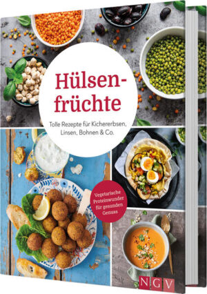 Besser essen durch pflanzliches Eiweiß -50 Rezepte für jeden Tag Leckere Ideen mit Kichererbsen, Bohnen, Linsen, Erbsen und mehr -Grüne Proteinpower Gesunde Ernährung durch wertvolles pflanzliches Eiweiß -Vegetarisch & Vegan Alle Rezepte sind ohne Fleisch und einige sogar rein pflanzlich -Einfach erklärt Viele Infos & Tipps rund um die verschiedenen Hülsenfrüchte und gesunde Ernährung Kichererbsen, Bohnen & Co. - gesunde Vielfalt auf dem Teller Der Trend zu gesunder Ernährung mit grünen Proteinen aus Hülsenfrüchten anstatt tierischer Eiweißprodukte wächst beständig. Seit Menschengedenken zählen Linsen, Erbsen und andere Hülsenfrüchte zu den wichtigsten Grundnahrungsmitteln. Sie liefern wertvolle Nährstoffe und lassen sich vielfältig zubereiten. Das neue Bewusstsein für Umwelt und Nachhaltigkeit rückt die kleinen Kraftpakete auch bei uns ins Rampenlicht - und das zurecht! Holen auch Sie sich den gesunden Genuss auf den Teller und probieren Sie die herrliche Vielfalt der Gerichte aus aller Welt. Alles vegetarisch! Dieses Kochbuch mit mehr als 50 Rezepten zu Kichererbsen, Erbsen, Linsen und Co. bietet eine große Vielfalt an vegetarischen und veganen Gerichten. Feine Suppen und knackige Salate, leckere Snacks und Dips, bunte Bowls und exotische Currys begeistern genauso wie moderne Klassiker von Linsen-Bolo bis Bohnen-Pflanzerl. Freuen Sie sich auf wunderbar abwechslungsreiche und leicht nachzukochende Rezeptideen für jeden Tag!