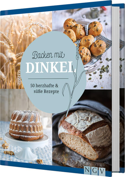 Natürlich Backen mit Dinkel • 50 herzhafte & süße Rezepte Leckere Ideen für Brote, Brötchen, Kuchen und Gebäck • Urgetreide im Trend Dinkel ist inzwischen das beliebteste Getreide zum Brotbacken • Kerngesund Dinkel bringt viele Vitamine und Mineralstoffe mit und fördert die Verdauung • Einfach für jeden Viele Tipps & Tricks rund um die Verwendung von Dinkelmehlen und rund ums Brotbacken Urgetreide voll modern! Backen mit Dinkel ist beliebter den je. Der Trend zu mehr Nachhaltigkeit, gesünderer Ernährung und heimischen Produkten, hat Dinkel-Produkten in den letzten Jahren einen großen Aufschwung beschert. Vor allem beim Brotbacken läuft Dinkel inzwischen dem Weizen den Rang ab, denn Dinkel gilt als gesünder und bekömmlicher. Durch den geringeren und meist regionalen Anbau des Urgetreides bewahrt sich Dinkel seine Ursprünglichkeit im Gegensatz zur Industrieware Weizen. Dieses Backbuch setzt einen Schwerpunkt bei Rezepten für Brote und Brötchen, bietet aber auch süße Rezepte mit Kuchen, Gebäck, Waffeln & Co. Probieren Sie knuspriges Dinkel-Walnuss-Brot, krosses Knäckebrot oder einen saftigen Rosinenstuten aus Dinkelmehl. Zum Frühstück gibt’s Dinkel-Hörnchen oder Laugenstangen und abends eine leckere Dinkel-Pizza. Auch feine Kuchen mit Schokolade oder Obst, vom Blech oder als Gugelhupf, lassen sich fantastisch mit Dinkelmehl backen. Zu Weihnachten erfreuen Sie sich an leckerem Dinkelstollen und bunten Plätzchen. Lernen Sie die ganze Vielfalt der Dinkel-Backwelt kennen und freuen Sie sich auf 50 herzhafte und süße Rezepte für jede Gelegenheit!