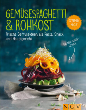 Das neue Gemüse-Feeling! -Frische Gemüseideen als Pasta, Snack und Hauptgericht -Tolle Rezeptideen für den Spiralschneider -Gesund kochen - das schmeckt einfach allen Gemüse und Obst - frisch und frech serviert! Wer gesunde,abwechslungsreiche und leichte Gerichte liebt, der wird von diesem Buch begeistert sein. Den Anfang machen herrlich bunte Gemüsespaghetti aus Möhre, Zucchini, Roter Bete & Co., gepaart mit leckeren Saucen und leichten Fleisch-, Fisch- und Veggie-Beilagen. Rein vegetarischen Genuss versprechen unsere raffinierten Rohkost-Rezepte im Anschluss, wie Sprossentürmchen, Temaki mit Brokkolireis, scharfe Spinatpizza und Quinoaburger auf Salat. So schlemmen Sie rohköstlich gesund!