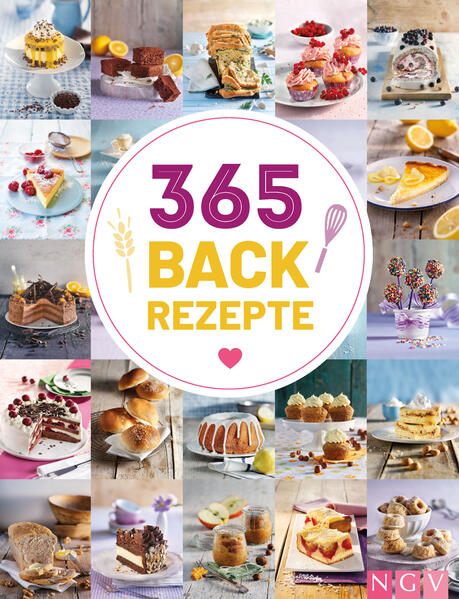 Back dich glücklich! -365 leckere Backrezepte - Köstliche Ideen für jeden Tag im Jahr -Süß & herzhaft - Kuchen, Torten, Strudel, Tartes, Plätzchen, Muffins, Cupcakes und auch Brote & Brötchen -Einfach für jeden - Vom Anfänger bis zum Tortenkünstler findet sich hier die passende Backidee -Gewusst wie - Mit praktischen Tipps rund ums Backen Egal ob köstliche Kuchen und Tartes, zauberhaftes Gebäck, feine Plätzchen, traumhafte Torten, heißgeliebte Klassiker oder trendige Verführer - mit unseren 365 raffinierten Rezepten kommt Spaß in die Backstube! Dieses Backbuch ist die perfekte Sammlung für alle, vom Gelegenheitsbäcker bis zum Profi. Hier findet jeder sein Lieblingsrezept und viele neue Ideen dazu. Erdbeerboden oder Gugelhupf, Kirschstreusel oder Rüblikuchen, New York Cheesecake, Himbeer-Biskuit oder dunkle Schokoladentarte, Zimtschnecken, Vanille-Muffins oder Johannisbeer-Cupcakes - Backen Sie was Ihr Herz begehrt. Oder doch lieber herzhaft? Dann probieren Sie eins der Brot- und Brötchenrezepte aus. Vom klassischen Weißbrot bis zu leckeren Bagels, Haferbrötchen und süßen Franzbrötchen können Sie sich und Ihre Lieben ab jetzt morgens mit Hausgemachtem verwöhnen. Genießen Sie ein Stück vom Glück, denn dieses Backbuch lässt keine Wünsche offen!