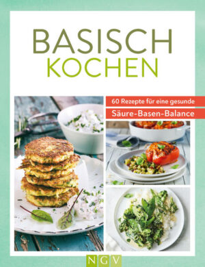 Für eine gesunde Säure-Basen-Balance! -Gesund & bunt - 60 ausgewogene Rezepte mit viel frischem Gemüse und Obst -Das ist drin - Smoothies, Müslis, Obst- & Gemüsesalate, deftige Suppen, vielfältige vegetarische und eine kleine Auswahl Hauptgerichte mit Fisch & Fleisch -Gewusst wie - Mit vielen wertvollen Tipps rund um die Entsäuerung des Körpers -Auf einen Blick - Übersichtliche Tabellen für Basen und Säure bildende Lebensmittel Müdigkeit, Kraftlosigkeit und Unwohlsein - das können Anzeichen für einen übersäuerten Körper sein. Zu viel tierisches Eiweiß, Alkohol, Snacks und Fertigprodukte können die Ursache für diese Übersäuerung sein. Hilf deinem Stoffwechsel auf die Beine und bring deinen Säure-Basen-Haushalt mit der richtigen Ernährung schnell wieder ins Gleichgewicht. Dieses Kochbuch mit 60 leckeren Rezepte mit viel frischem Obst, Gemüse, Hülsenfrüchten, Nüssen und Kräutern macht den Einstieg in die basische Ernährung ganz leicht. Bring den Schwung zurück in dein Leben mit frischen Frühstücksideen, bunten Suppen und Salaten und sättigenden Hauptgerichten mit viel Gemüse und pflanzlichem Eiweiß. Das ist die Formel für eine gesunde Säure-Basen-Balance in deinem Körper! -Einen guten Start in den Tag erlebst du mit fruchtigen Smoothies und kernigen Müslis -Bunte Salate mit Hirse, Kichererbsen und Gemüse sorgen für pflanzliches Eiweiß und viele Vitamine -Cremige Suppen und Eintöpfe sättigen am Abend -Leckere vegetarische Hauptgerichte sind ballast- und nährstoffreich und sind die Basis für ein Leben in Balance -Für die sanfte Ernährungsumstellung gibt es noch ein paar Hauptgerichte mit Fisch und Fleisch als Beilage zum Gemüse