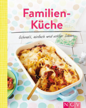 Mit diesen Rezepten kochen Sie Ihre Familie satt und glücklich! -Familienrezepte, die allen schmecken und den Geldbeutel schonen -Lecker gekocht - auch wenn es mal schnell gehen muss -Egal ob Fleisch, Fisch oder vegetarisch - hier ist für jeden etwas dabei Wenn’s allen schmeckt, macht Kochen erst so richtig Spaß! Und damit das so bleibt, finden Sie in diesem Buch jede Menge Rezepte mit dem Potenzial zum neuen Lieblingsgericht. Wie wäre es morgens mit einem fruchtigen French Toast, mittags mit schnell gezauberten Gemüse-Hähnchen- Spießen und abends mit knusprigem Gemüseschnitzel? Für den kleinen Hunger gibt’s deftige Pizzaschnecken und Süßschnäbel schlecken sich die Finger bei Aprikosen- Quark-Auflauf. Partyfood und Sonntagsleckereien machen die Auswahl komplett. Gerichte, die jedem Familienmitglied schmecken, die Haushaltskasse schonen, schnell zuzubereiten und noch dazu gesund sind - die gibt es nicht? Weit gefehlt! In diesem Buch präsentieren wir viele tolle Rezeptideen, mit denen Abwechslung auf dem Familientisch garantiert ist: von originellen Frühstücksideen und kleinen Snacks über schnelle Mittagsgerichte und pfiffige Abendessen bis hin zu verlockenden Anregungen für das sonntägliche Familienessen und süßen Leckereien.