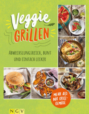 Tolle Rezepte, die allen schmecken -Richtig deftig vegetarisch: Bei Burgern, Spießen und zerlaufenem Käse werden einfach alle schwach - auch Fleischesser! -Rundum-sorglos-Paket: Mit Marinaden, Dips, Beilagen und Getränken brauchst du nur ein Buch für das perfekte Grill-Erlebnis. -Rezepte mit Wow!-Effekt: Gegrillte Desserts sorgen für große Augen und noch größeren Appetit! Mit Paprika, grünem Spargel und Süßkartoffeln wird’s auf dem Rost so richtig bunt - und die Grillgemeinde ist Feuer und Flamme. Ob am Spieß gebrutzelt oder köstlich mariniert, als Grillsalat, Burger oder Sandwich, mit Tofu und Seitan: Das ist wahrer Veggie-Genuss! Knusprige Brote vom Grill, schnelle Salate und feine Dips machen das bunte Grillglück komplett. Auberginen-Burger mit Halloumi, Seitan-Currywurst, gefüllte Spitzpaprika mit Hummus, Falafel-Sandwich - und für das süße Finale Beerencrumble oder Aprikosentarte vom Grill: Mit diesen verlockenden Rezepten dauert’s bestimmt nicht mehr lange bis zum nächsten BBQ! Ran an den Rost!