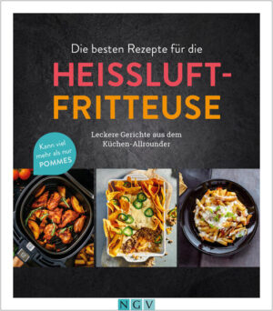 Mit Luft und Liebe gesund frittieren • Bunt und fettarm kochen: Frittieren fast ohne Fett • Für jeden Geschmack: Über 45 abwechslungsreiche Rezepte: Knusprige Snacks, Hauptgerichte und Süßes • Schnelle Küche: Ohne Vorheizen direkt loslegen Fettarm, schnell und energiesparend kochen Heißluftfritteusen sind echte Allrounder. Im heißen Luftstrom knuspern nicht nur Pommes und Co., das kompakte Gerät kann so viel mehr: krosse Snacks zaubern, Brot und Brötchen backen, würzige Gemüse-Päckchen und saftige Fleisch- und Fischgerichte garen oder sogar einen süßen Nachtisch backen. Die Geräte sind zudem energiesparend, ohne Vorheizen können Sie gleich loslegen mit dem Grillen, Backen und Frittieren. Entdecken Sie die Vielfalt der Möglichkeiten mit unseren über 45 köstlichen Rezepten!