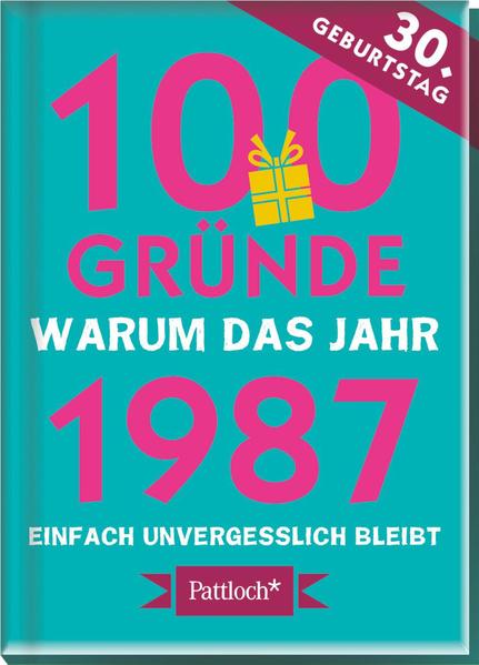 Das perfekte Geschenk zum 30. Geburtstag! Dieses Jahrbuch bietet für jeden 1987- Geborenen eine spannende Zeitreise mit tollen Fotos und unvergesslichen Erlebnissen. Wissen Sie z. B. noch, dass im Jahr Ihrer Geburt Michael Jackson seinen Hit „Bad“ landete? Und dass die Simpsons ihren ersten Auftritt in „The Simpsons Shorts“ hatten? 100 interessante und unterhaltsame Ereignisse werden in diesem Buch noch einmal in Erinnerung gerufen.