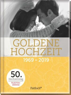 • Eine bilderreiche Zeitreise durch 50 gemeinsame Ehejahre • Geschenkidee zum 50. Hochzeitstag. • Modernes Magazin- Layout goldener Grundfarbton. • Film- Zeitreise: Video- Clips (abrufbar über QR- Codes) lassen die Vergangenheit lebendig werden. • Textfeld für eine persönliche Widmung auf der ersten Seite. • Ein unterhaltsamer Streifzug durch die letzten 50 Jahre mit interessanten Ära- Highlights aus Medien, Gesellschaft, Kultur, Kulinarik und Lifestyle. • Maße: 14,0 x 19,0 cm. Verliebt, verlobt und schwupps! schon 50 Jahre verheiratet! Das ist doch eine bewundernswerte Leistung in Zeiten, in denen nahezu jede zweite Ehe geschieden wird. Respekt! In dieser kleinen Buch- Retrospektive dürfen sich die beschenkten Jubilare auf eine Reise durch 50 Jahre gelebte Geschichte begeben. Kleine Stories erzählen vom Zeitgeist der verschiedenen Jahrzehnte, dokumentieren gesellschaftliche, kulturelle oder wirtschaftliche Ereignisse und lassen das Ehrenpaar in Erinnerungen schwelgen. Zudem finden sich auf den Seiten viele spannende Zahlen und Fakten, die eigens für dieses Buch zusammengetragen wurden. Das Paar erfährt unter anderem,... • ...wie viele Paare sich ebenfalls im Jahre 1969 getraut haben. • ...das damalige Durchschnittsalter von Braut und Bräutigam. • ...welche Traumpaare damals auf der Leinwand das Publikum berührten. • ...welche Modesünden man in fünf Jahrzehnten überstehen musste. • ...welche Reiseziele bei deutschen Urlaubern einst hoch im Kurs standen. • ...welche Takte die Musikwelt bestimmten und zu welchen Songs fröhlich getanzt wurde. Der eine landete auf dem Mond die anderen im sicheren Ehe- Hafen Für beide Ereignisse scheint 1969 das perfekte Jahr gewesen zu sein: Beide Missionen wurden erfolgreich in Angriff genommen. Keine Turbulenzen konnten den stabilen Kurs auf beiden Seiten ins Wanken bringen. Mut, Einsatz, Pioniergeist, Teamwork und Verlässlichkeit wurden in beiden Fällen belohnt. Jetzt wird es Zeit, mit einem besonderen Geschenk für diese Leistung zu gratulieren! Ein unterhaltsamer Trip durch 50 Ehe- Jahre: Das ideale Präsent zur Goldenen Hochzeit!