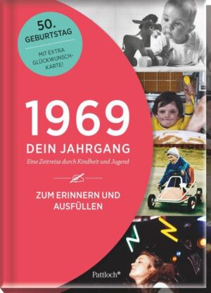 • Das erste Jahrgangsbuch, das Zeitgeschehen und persönliche Erinnerungen kombiniert • Geschenkidee zum 50. Geburtstag: gelebte Geschichte, besondere Momente, bewegende Erinnerungen • Informative Querschnitte aus Politik, Kultur, Gesellschaft, Mode, Unterhaltung und Sport • Erinnerungsbuch mit 16 personalisierbaren Seiten mit inspirierenden Fragen zum Ausfüllen und Eintragen • Mit Platz zum Einkleben von persönlichen Fotos • Eine Film- Zeitreise in Form von QR- Codes lässt die Vergangenheit lebendig werden. • Das ganz besondere Buch- Plus: eine passende Glückwunschkarte komplettiert das Geschenk. • Emotionales, historisches Bildmaterial • Stilvolles, zeitloses Magazin- Layout • Feld für eine persönliche Widmung auf der ersten Seite • Langlebiger, stabiler & hochwertig veredelter Einband aus laminierter Pappe • Maße: 17,0 x 24,0 cm, 64 Seiten Die 69er: mit der Geburt ins Leben der schrillen 70er katapultiert Im Jahr geboren zu werden, in dem der erste Mensch seinen Fuß auf den Mond gesetzt hat das ist schon eine besondere Ehre. Die Zukunft war vollgepackt mit technischen Entwicklungen, knalligen Farben, quirligen Aufbruch- Zeiten, komischen Frisuren und Künstlern, die Musikgeschichte schrieben. Die Beatles, Heintje und Elvis hatten 1969 die deutschen Charts fest im Griff. Fahrradfahren ohne Fahrradhelm (!), Köstlichkeiten wie Toast Hawaii, grüner Wackelpudding oder der berühmte Käseigel, unerbittliche Fußballkämpfe mit der Nachbarschaft mitten auf der noch kaum befahrenen Straße sowie staunende Stunden vor dem Röhrenfernseher was war da nicht alles los in der Kinderund Jugendzeit des diesjährigen Jubilars! Modetechnisch glückte in jenen Jahrzehnten nicht immer alles, aber wenn der Beschenkte heute auf die Bilder von damals schaut, kann er zumindest ein wenig darüber schmunzeln. 16 personalisierbare Seiten: zum Skizzieren der eigenen Biographie Dieses Geschenkbuch bietet nicht nur die Gelegenheit, gemeinsam mit Freunden und Familie die Geschichten spannender Jahrzehnte zu rekapitulieren. Die zusätzlichen Seiten zum Selbst- Befüllen mit Fragen zur Geburt, Kindheit und Jugend des 69ers lassen die ganz persönlichen Erinnerungen des Jubilars und die schönsten Momente seines Lebens wieder lebendig werden. Außerdem gibt es frei gestaltbare Zeilen, auf denen das Geburtstagskind seine eigenen Gedanken zum Jetzt und Damals festhalten kann. Fragen zur eigenen Lebensphilosophie sowie kluge Denkanstöße geben dabei wunderbare Impulse. Dadurch wird das Jahrgangsbuch zur individuellen Zeitkapsel, die man auch zum 60. oder 70. Geburtstag immer wieder gerne öffnet. Eine wundervolle Zeitreise in Kindheit und Jugend Der Jubilar darf sich bei der Lektüre dieses Geschenkbuches u.a. daran erinnern, dass... • ... Mutti sich neugierig auf die vielen neuen Fertigprodukte stürzte, die aus Amerika nach Deutschland schwappten. • ... die Familie den einen oder anderen Tag durch den Trimm- Dich- Pfad gehetzt ist. ...die neuen Hippie- Ideen auch neue, antiautoritäre Erziehungskonzepte mit sich brachten. • ... 1 kg Butter für 7,72 DM fast genauso teuer war wie 1 kg Schweinekotelett für 7,99 DM. • ... wahrscheinlich einige Mitschüler die damals beliebten Namen Claudia, Anja, Thomas oder Michael trugen. Sie sehen, dieses Geschenkbuch bietet ordentlich Erinnerungs- Stoff zum 50.! Übrigens: Diesen runden Geburtstag dürfen 2019 auch berühmte Persönlichkeiten feiern, darunter Formel- 1- Legende Michael Schumacher, Model- Ikone Christy Turlington, Gothic- Rocker Marilyn Manson, Hollywoodstar Jennifer Aniston, Plauder- Primus Markus Lanz, Tennis- Heldin Steffi Graf, Torwart- Titan Oliver Kahn und Latin- Pop- Queen Jennifer Lopez. Was für eine illustre Geburtstagsrunde! Jubiläum, Geburtstag, Jahrestag, Mitbringsel, Gastgeschenk Eine wunderbare Geschenkidee, die verbindet, Gespräche anstößt und dem Beschenkten eine tolle Gelegenheit bietet, seine Erinnerungen mit Familie und Freunden zu teilen.