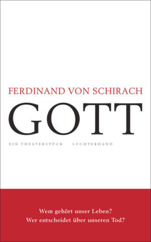 Wem gehört unser Leben? Wer entscheidet über unseren Tod? Richard Gärtner, 78, ein körperlich und geistig gesunder Mann, will seit dem Tod seiner Frau nicht mehr weiterleben. Er verlangt nach einem Medikament, das ihn tötet. Mediziner, Juristen, Pfarrer, Ethiker, Politiker und Teile der Gesellschaft zweifeln, ob Ärzte ihm bei seinem Suizid helfen dürfen. Die Ethikkommission diskutiert den Fall. Ferdinand von Schirach verhandelt in seinem neuen Theaterstück das Sterben des Menschen. Und wie schon in seinem ersten Drama »Terror« müssen wir am Ende selbst ein Urteil fällen. Wem gehört unser Leben? Wer entscheidet über unseren Tod? Wer sind wir? Und wer wollen wir sein? Ergänzt wird der Band um Essays von drei namhaften Wissenschaftlern, die das Thema der ärztlichen Suizidbegleitung aus medizinethischer, juristischer und theologisch-philosophischer Perspektive beleuchten.