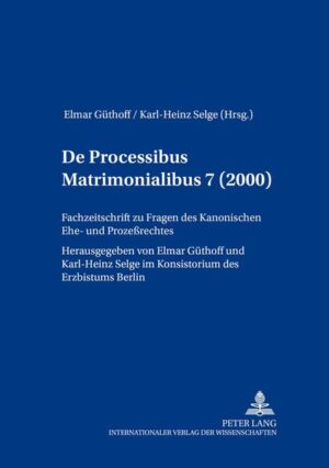 De processibus matrimonialibus/DPM ist eine Fachzeitschrift zu Fragen des kanonischen Ehe- und Prozeßrechtes. DPM erscheint jährlich im Anschluß an das offene Seminar für die Mitarbeiter des Konsistoriums des Erzbistums Berlin de processibus matrimonialibus.