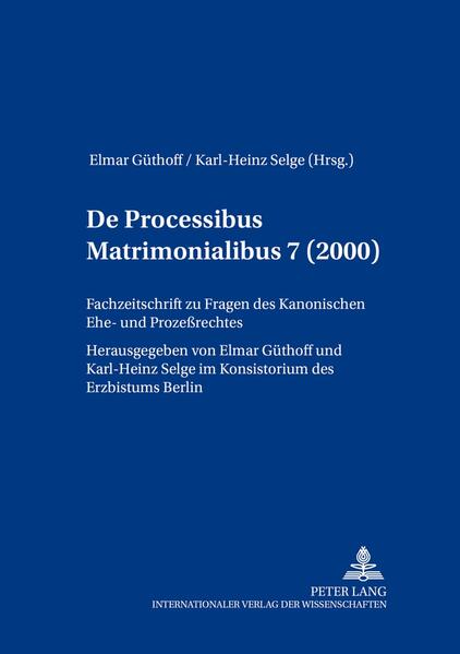 De processibus matrimonialibus/DPM ist eine Fachzeitschrift zu Fragen des kanonischen Ehe- und Prozeßrechtes. DPM erscheint jährlich im Anschluß an das offene Seminar für die Mitarbeiter des Konsistoriums des Erzbistums Berlin de processibus matrimonialibus.