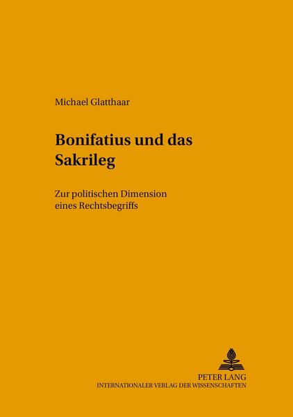 Bonifatius, dessen Martyrium sich 2004 zum 1250. Mal jährt, hat es verstanden, die Politik unter Karl Martell, Karlmann und Pippin, aber auch in England wesentlich zu beeinflussen. Die Studie ergründet am Begriff des Sakrilegs (mit Vorgeschichte) Bonifatius’ Prioritäten und Argumente. Zum Kirchensakrileg werden vor allem die Capitula de invasoribus ecclesiarum behandelt (Edition), die Kirchenzins (743) und Doppelzehnten (751/752) in die Wege leiteten. Beim Glaubenssakrileg erweist sich der Indiculus superstitionum et paganiarum als Vorlage für das Concilium Germanicum (742). Das mitüberlieferte Altsächsische Taufgelöbnis läßt sich in den Rahmen der damaligen Ostsachsenkriege stellen. Insgesamt ergibt sich so ein differenzierteres Bild der frühkarolingischen Epoche.