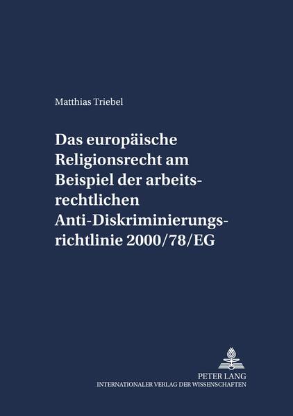 Diese Arbeit stellt das europäische Religionsrecht in seinen Grundzügen dar und erläutert es anhand der Richtlinie 2000/78/EG zur Bekämpfung von Diskriminierungen im Arbeitsleben. Für die Beschäftigung in Kirchen und religiösen Organisationen sieht die Richtlinie eine Ausnahme vom Verbot der Ungleichbehandlung wegen der Religion vor. Diese Vorschrift wird anhand ihrer Entstehung sowie unter Einbeziehung anderer Richtlinien und der Rechtsprechung des EuGH analysiert. Sie wird sodann in das bestehende Religionsrecht der EU eingebettet. Der Verfasser trennt dabei zwei Grundsätze: die Garantie der Religionsfreiheit und die Achtung der religionsrechtlichen Besonderheiten in den Mitgliedstaaten. Die Ausnahmebestimmung der Richtlinie wird dem zweiten Grundsatz zugeordnet.