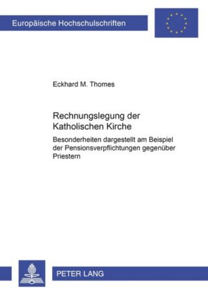 Sowohl in der Öffentlichkeit als auch innerkirchlich wird der Katholischen Kirche zuweilen vorgehalten, dass ihre Vermögens-, Finanz- und Ertragslage intransparent sei. Ein Instrument, solche Informationsasymmetrien zu verringern, ist die Rechnungslegung, die auch im Codex luris Canonici kodifiziert ist. Nicht spezifiziert ist jedoch, welche normativen Anforderungen an die Rechnungslegung zu stellen sind. In dieser Arbeit geht es daher um die Bestimmung von Grundsätzen ordnungsmäßiger Rechnungslegung (GoR) für ein gesamtkirchliches Vermögensrecht, das kanonische und betriebswirtschaftliche Betrachtungsweisen verbindet. Das dieser Arbeit zugrunde gelegte kaufmännische Rechnungslegungskonzept hat Besonderheiten des Kirchenrechts zu berücksichtigen, die sich z. B. in den Pensionsverpflichtungen gegenüber Priestern zeigen. Auf der Grundlage der GoR werden die Besonderheiten der Rechnungslegung der Katholischen Kirche am Beispiel der Pensionsverpflichtungen gegenüber Priestern konkretisiert.