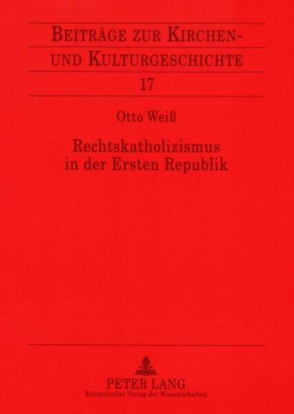 Im Mai 1926 registrierte der Philosoph Peter Wust die Formierung einer deutschen katholischen «Kulturfront», deren «Standquartier» er in Wien zu erkennen glaubte. Tatsächlich hatten sich führende Kulturkatholiken in Wien um zwei Zeitschriften-Das Neue Reich und Die Schönere Zukunft-gruppiert, die über Österreich hinaus als «Speerspitze» eines nach rückwärts gewandten Rechtskatholizismus einen bedeutenden Einfluss ausübten. Vorgestellt werden die Hauptrepräsentanten dieser Gruppe, ferner die von ihnen geführten Diskurse-besonders ihre Bemühungen um eine neue Identität Österreichs als eines «besseren Deutschland» -, ihre autoritären Leitlinien für katholische Politik und Kultur und ihre Feindbilder, angefangen von den Juden über die Sozialisten bis hin zur Demokratie.