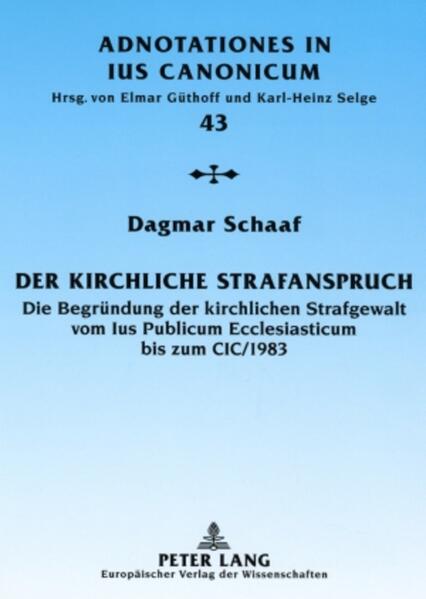 Das kirchliche Strafrecht hat in jüngster Zeit verstärkt die Aufmerksamkeit einer interessierten Öffentlichkeit auf sich gezogen. Diese Untersuchung will das Proprium der kirchlichen Strafgewalt aufzeigen und so ihren theologischen Kern freilegen. Sie geht der Frage nach, warum und zu welchem Zweck die Kirche Strafen verhängt, warum sie bis heute an einer ihr eigenen und unabhängigen Strafgewalt festhält, warum eine solche Strafgewalt notwendig ist und worin sie begründet liegt. Die Untersuchung konzentriert sich dabei auf die Entwicklung der Strafrechtsbegründung vom Rechtsdenken des Ius Publicum Ecclasiasticum über das kirchliche Gesetzbuch von 1917 bis hin zum CIC/1983 und die Interpretation des kirchlichen Strafanspruchs in der neueren Kanonistik.