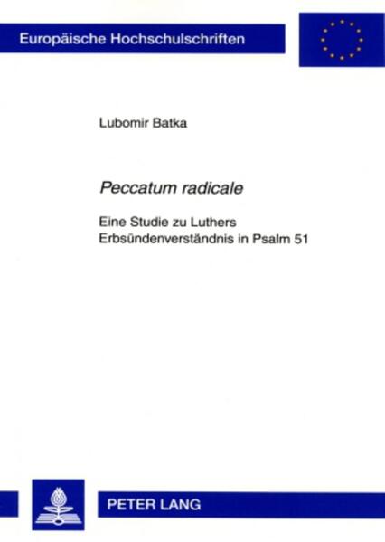 Diese systematische Darstellung konzentriert sich auf Luthers Erbsündenlehre. Sie nimmt Luthers Auslegungen von Psalm 51-allen voran die Enarratio von 1532 mit ihrer Bestimmung des «subiectum Theologiae» (WA 40 II, 328, 1f.)-zum Leitfaden. Dieser in den Horen am häufigsten gebetete Bußpsalm zog schon 1513 Luthers Aufmerksamkeit auf sich, gewann vor allem unter dem Einfluß der antipelagianischen Schriften Augustins seit 1516 immer mehr an Gewicht und blieb durch Luthers ganzes Leben und Werk hindurch für sein Sündenverständnis bestimmend.