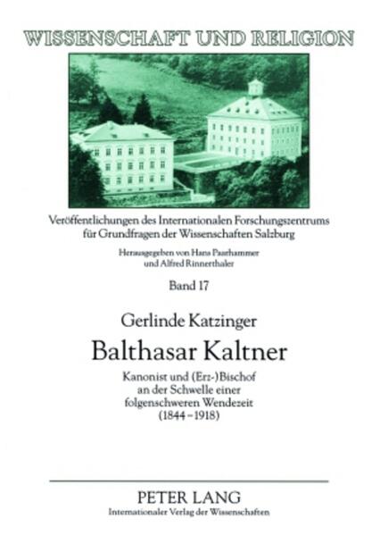 Leben und Wirken des Salzburger Kirchenrechtlers und Fürsterzbischofs Balthasar Kaltner (1844-1918) sind unter verschiedenen Aspekten von großem Interesse. Als Kanonist war er maßgeblich an der Vorbereitung des Codex Iuris Canonici 1917 beteiligt. Im Bereich der Kirchenprovinz Salzburg fiel ihm in dieser Phase eine Schlüsselrolle zu. Sein Wirken als Fürstbischof der Diözese Gurk und als Fürsterzbischof von Salzburg war geprägt von seinem Engagement für die praktische und pastorale Anwendung des Kirchenrechts auf der Ebene von Bistum und Pfarrei. Sein Episkopat in der Metropolitankirche Salzburg fiel genau mit der Zeit des Ersten Weltkrieges zusammen. Dies kommt in seinen pastoralen Aktivitäten und in seiner Tätigkeit als partikulärer Gesetzgeber vielfältig zum Ausdruck.