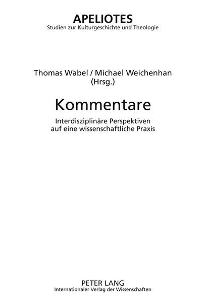 Texte, die zu den geistigen Grundlagen einer Gesellschaft gehören, mögen heute nicht mehr oft gelesen werden, aber sie werden kommentiert. Längst scheint es, als sei der Kommentar an die Stelle des Textes getreten. Kommentierung gehört zur Grundlage geisteswissenschaftlichen Arbeitens. Die Beiträge dieses Bandes reflektieren die eigene wissenschaftliche Praxis des Kommentierens aus der Sicht von Theologie, Philosophie, Rechtswissenschaft und Religionswissenschaft. Die interdisziplinäre Verständigung über diese Praxis gibt zugleich Hinweise auf die gesellschaftlichen und kulturellen Vollzüge, in denen sich Kommentierung als Aktualisierung fundierender Texte ereignet.