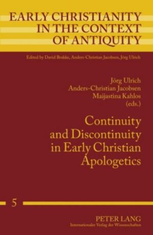 This book contains the contributions to a workshop on apologetics in early Christianity which took place at the Fifteenth International Conference on Patristic Studies in Oxford in the summer of 2007. The workshop was arranged by scholars from Germany, Finland and Denmark who had for some time worked together in a project on early Christian apologetics. The aim of the workshop was thus to present and discuss some of the results and still unsolved problems which arose from this project. The book presents the contributions to the workshop. Hereby the editors hope to reach a larger audience and thus to be able to further the discussion of the topic of early Christian apologetics.