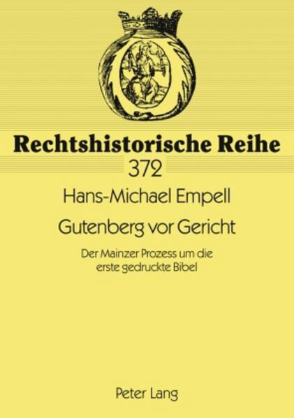 Untersucht wird in diesem Buch ein Verfahren gegen den Erfinder der Buchdruckerkunst Johannes Gutenberg vor dem Mainzer weltlichen Gericht. Kläger war Johannes Fust, der den Druck einer Bibel finanziert hatte, der «Gutenberg-Bibel», die von vielen als das schönste jemals gedruckte Buch angesehen wird. Gutenberg wurde auf Rückzahlung einer sehr hohen Summe verklagt. Gefragt wird, welche Punkte zwischen den Parteien umstritten waren und wie das Gericht jeweils entschieden hat. Die häufig vertretene Auffassung, zur Zeit des Urteils sei Gutenberg zahlungsunfähig gewesen und durch die Entscheidung ins Elend gestürzt worden, wird abgelehnt. Die Arbeit gibt detaillierten Einblick in einen Mainzer Zivilprozess um die Mitte des 15. Jahrhunderts am Vorabend der Rezeption.