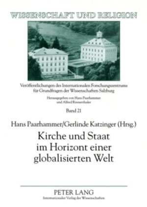 Im März 2007 wurde vom Fachbereich Praktische Theologie-Kirchenrecht ein wissenschaftliches Symposion durchgeführt, mit dem Ziel, tiefere Einblicke in die gegenwärtige Entwicklung des Verhältnisses von Kirche und Staat in einer globalisierten Welt zu gewinnen. Näher beleuchtet wurden unter anderem die Tendenzen und Entwicklungen in der Europäischen Union und im deutschen Konkordatsrecht, die Verhältnisse in der Schweiz sowie die Beziehungen zwischen dem Heiligen Stuhl und dem Staat Israel. Zusätzliche Schwerpunkte waren Modelle der Kirchenfinanzierung, Kirche und Schule sowie staatskirchenrechtliche Besonderheiten in ausgewählten südamerikanischen Staaten. Weitere Beiträge behandeln die kirchliche Diplomatie sowie Fragen der kategorialen Seelsorge (Polizei- und Gefangenenseelsorge).