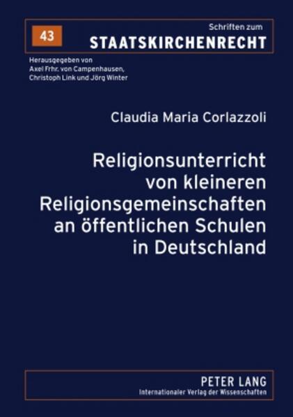 Das Grundgesetz der Bundesrepublik Deutschland garantiert in seinem Art. 7 III allen Religionsgemeinschaften das subjektive Recht, für diejenigen Schüler, die ihrem Bekenntnis angehören, an öffentlichen Schulen Religionsunterricht abzuhalten. Neben den großen christlichen Religionsgemeinschaften macht mittlerweile auch eine Vielzahl kleinerer Religionsgemeinschaften in zahlreichen Bundesländern von diesem Recht Gebrauch. Während aber sowohl der Religionsunterricht der beiden deutschen Großkirchen als auch der mittlerweile in einigen Bundesländern eingeführte muslimische Religionsunterricht bereits Gegenstand zahlreicher Abhandlungen in der juristischen Fachliteratur in Deutschland waren, wurde zum Religionsunterricht durch andere kleinere Religionsgemeinschaften bislang nur wenig veröffentlicht. Diesen Mangel versucht die Untersuchung zu beheben, indem sie zum einen die aktuelle Situation hinsichtlich des Religionsunterrichts kleinerer Religionsgemeinschaften an öffentlichen Schulen in Deutschland darstellt und zum anderen die zu diesem Zwecke zwischen Kultusministerien und Religionsgemeinschaften getroffenen Vereinbarungen einer rechtlichen Würdigung unterzieht.