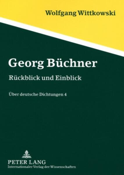 Die überarbeiteten Aufsätze des humanistischen Agnostikers Wittkowski über Georg Büchner antworten der geläufigen Atheismus-Deutung des angeblichen Marx-Vorläufers mit der These eines ethisch-religiösen Engagements für gesellschaftlichen Fortschritt. Gegen einen ethisch indifferenten oder brutalen Zynismus ebenso wie gegen das konventionell-bequeme Christentum beschwört Büchner die pietistische Härte des Ärgernis-Evangeliums und die philosophische Metaphysik des verborgenen Gottes-allerdings ironisch so versteckt, daß Mißverständnisse unterlaufen können-und auch sollen: Quittung für ethisches Versagen der Figuren und zugleich der Leser, wenn sie gleichfalls nicht erkennen und damit auch die ethische Bewährungsprobe nicht bestehen. Derart schuf Gott die menschliche Natur, deren Folgen er dennoch richtet. Wie der gleichfalls 1813 geborene Hebbel (-1863) wirft Büchner (-1837) die Dialektik des Lebens in die Gottheit selbst und führt damit die deutsche metaphysische Tragödie an ihr Ende. Nur geht ihm zufolge der Mensch durch Schmerz und Leiden ein zu Gott.