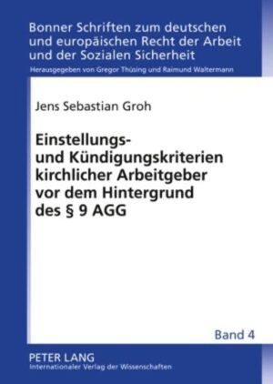 Jens Sebastian Groh untersucht die Auswirkungen des § 9 AGG auf die gegenwärtigen Einstellungs- und Kündigungskriterien kirchlicher Arbeitgeber. Im Kern wird die Frage behandelt, ob und unter welchen Voraussetzungen Ungleichbehandlungen aus Gründen der Religion, der Weltanschauung oder der sexuellen Identität weiterhin gerechtfertigt werden können. Zunächst beleuchtet der Autor die bisherige Rechtsprechung zu dieser Thematik und arbeitet einzelne Fallgruppen heraus. Sodann werden die europarechtlichen Vorgaben der RL 2000/78/EG und des europäischen Primärrechts behandelt und deren Auswirkungen auf das Verständnis des § 9 AGG analysiert. Daran schließt sich eine Untersuchung vor dem Hintergrund der verfassungsrechtlichen Grundlagen an. Der Verfasser kommt zu dem Ergebnis einer restriktiven Auslegung des § 9 AGG. Kirchliche Arbeitgeber dürfen im Rahmen von Einstellungs- und Kündigungsentscheidungen nur dann aus religiös motivierten Gründen differenzieren, wenn die Tätigkeit des Arbeitnehmers tendenzbezogen ist. Die Rechtfertigung von Ungleichbehandlungen aus Gründen der sexuellen Identität wird durch den Autor hingegen in jedem Fall abgelehnt.