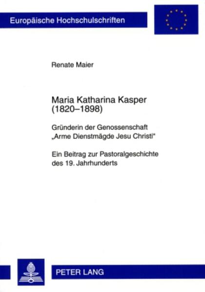 Anhand der schriftlichen Hinterlassenschaft Katharina Kaspers und ordensspezifischer Archivalien gelang es der Autorin, die äußere und die innere Entwicklung der Genossenschaft der «Armen Dienstmägde Jesu Christi» bis zum Tode ihrer Stifterin im Jahr 1898 umfassend darzustellen und theologisch auszuwerten. Ihre Korrespondenz bezeugt, daß sich Katharina Kasper nicht nur mit der Leitung ihrer Genossenschaft befaßte, sondern auch an einem intensiven Kontakt mit ihren Schwestern in Nah und Fern interessiert war. In bezug auf die Quellen der Spiritualität wurde aufgezeigt, daß diese besonders auf dem Neuen Testament beruht und in der Glaubenswelt spätmittelalterlicher und frühzeitlicher Autoren verankert ist. Zudem trug die Stifterin maßgeblich zur Förderung einer wenig verbreiteten caritativen Diakonie bei. Sie entwickelte eine umfassende Armenfürsorge im In- und Ausland, besonders für Kinder, gründete zahlreiche Kindergärten und ermöglichte den Kindern gediegene Schulbildung zusammen mit religiöser Unterweisung.