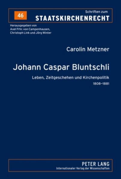 Die Arbeit befasst sich mit der Biografie des Schweizer Rechtsgelehrten Johann Caspar Bluntschli (1808-1881). Die Untersuchung verfolgt das Ziel, das bislang einseitig auf den Juristen Bluntschli fokussierte Interesse auf den Freimaurer und Protestanten Bluntschli zu lenken, um sein Lebenswerk einer umfassenden Würdigung zuzuführen. Im Blickpunkt steht das kirchenpolitische Wirken Bluntschlis im deutschen Protestantismus des ausgehenden 19. Jahrhunderts. Neben dem Lebensweg Bluntschlis beschäftigt sich die Studie mit der Freimaurerei, dem Deutschen Protestantenverein und den Auffassungen Bluntschlis zum Verhältnis von Staat und Kirche.