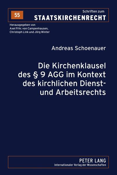 Europäisches Antidiskriminierungsrecht beeinflusst das deutsche kirchliche Dienst- und Arbeitsrecht. Die Arbeit beschäftigt sich mit der Auslegung des § 9 AGG, welcher kirchlichen Arbeitgebern eine unterschiedliche Behandlung ihrer Arbeitnehmer wegen der Religion ermöglicht. Neben der Anwendbarkeit dieser Vorschrift auf kirchliche Dienstverhältnisse wird unter Heranziehung des Vertrags von Lissabon der Frage nachgegangen, ob und inwieweit das kirchliche Arbeitsrecht deutscher Prägung durch das Gemeinschaftsrecht gewährleistet wird. Ausgehend von theologischen Lehren untersucht der Autor die Vereinbarkeit von kirchlichen Loyalitätsanforderungen mit den gesetzlichen Vorgaben. Hierbei wird rechtsvergleichend auf die Unterschiede der evangelischen und katholischen Kirche eingegangen.