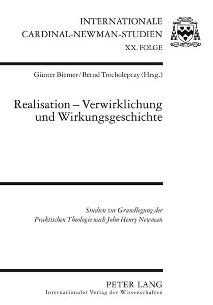 Newmans Begriff «Realize» beinhaltet die gegenseitige Bestimmung von Denken, Reden und Handeln. B. Trocholepczy beschreibt in diesem Sammelband dazu erstmals den Zirkel «aus der spannungsgeladenen Einheit von Denken und Leben Newmans» im Rückgriff auf dessen Kommentarnotizen zum Text der Nikomachischen Ethik: ein Grundlagenbeitrag für die Praktische Theologie. T. Merrigan, Leuven, zeigt an der antagonistischen Verfahrensweise Newmans den Schlüssel zu dessen praktisch-theologischem Denken. R.A. Siebenrock, Innsbruck, entwirft eine «Tiefengrammatik kirchlichen Handelns» am Paradigma Wandel der Kirche. H. Geißler vom «Centre of Newman Friends», Rom, gibt eine andragogische Darstellung von Newmans Topthema «Gewissen und Wahrheit». H.P. Siller analysiert Newmans Begriff der Glaubenserfahrung. G. Biemer zeichnet die Linien von Newmans Katechetik. Der kritischen Rückfrage nach einer Pädagogisierung der Theologie bei Newman stellt sich Lothar Kuld, Weingarten. Zur politischen Wirkungsgeschichte des christlichen Glaubens führen die Forschungsbeiträge von Jakob Knab, Kaufbeuren, und Dermot Fenlon CO, aus Newmans Oratorium in Birmingham. Fenlon resümiert: «Wenn Newman von einem deutschen Papst selig gesprochen wird ... mag es vernunftgemäß erscheinen, dies als Frucht einer christlichen Pädagogik zu verstehen, die in Birmingham ihren Anfang hatte und ihre beeindruckendste Verwirklichung im Dritten Reich fand.»