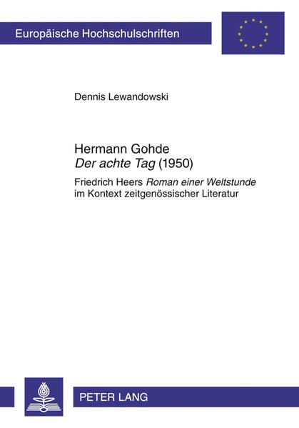 In den Jahren nach dem Zweiten Weltkrieg wurde die katholische Publizistik überwiegend von Laien geprägt. Der Österreicher Friedrich Heer (1916-1983) war einer von ihnen. Die wenigsten wissen, dass Heer bereits im Sommer 1950 einen religiösen Zukunftsroman mit dem Titel Der achte Tag: Roman einer Weltstunde publizierte (erschienen unter dem Pseudonym Hermann Gohde). Heer äußert in seinem Werk Kritik an der katholischen Kirche mitsamt ihrer Geschichte und stellt zugleich seine Vision eines Neuaufbaus der Kirche vor: eine von Priestern und Laien in Gemeinschaft getragene Untergrundkirche. Diese Arbeit behandelt die Kontextualisierung des Romans mit vergleichbaren Werken seiner Zeit und die Analyse dessen als religiöse Anti-Utopie. Heers Kirchenkritik und seine Vision einer erneuerten «lebendigen Kirche» sowie die frühe Rezeption des Romans gehören zu weiteren inhaltlichen Schwerpunkten.