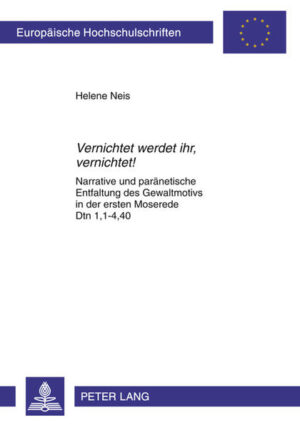 Vielfach wird die These vertreten, monotheistische Religionen hätten eine innere Tendenz zu Intoleranz und Gewalt. Die ersten vier Kapitel des Deuteronomiums sind paradigmatisch für diesen Problembereich, weil sie etwa gleichzeitig mit der Ausbildung des Monotheismus endredigiert wurden und Gewalt in ihren schlimmsten Formen zu rechtfertigen scheinen. JHWH, Israel und die Völker stehen in einem Kräftespiel von Krieg, Mord, Bedrohung und Scheitern. Es handelt sich hierbei weder um reine Poesie, noch um eine historische Abhandlung, sondern ältere Traditionselemente und situative Erfahrungen vor allem mit den Großmächten wurden schriftstellerisch interpretiert und generalisiert. Die Untersuchung geht der Frage nach dieser Bildsprache der Gewalt in der ersten Moserede nach.