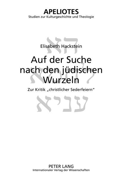 Bei der Aufarbeitung ihres Versagens während der Schoa haben sich die Kirchen auf das Judesein Jesu und die eigenen Wurzeln im Judentum besonnen. Dabei richtet sich das Interesse christlicher Gemeinden besonders auf das tiefere Verstehen des Abendmahls. In dem Wunsch, seinem Ursprung näher zu kommen, halten sie am Gründonnerstag das Sedermahl. Der Widerspruch des Judentums gegen die Imitation seiner Tradition und die Ergebnisse der historischen Sederforschung führen zu Anfragen an diese Praxis. Zudem finden mögliche Wirkungen auf den eigenen christlichen Glauben bisher kaum Beachtung. Diese Publikation stellt eine Untersuchung «christlicher Sederfeiern» aus den Jahren 2008 bis 2011 vor und diskutiert die Praxis insbesondere unter dem Aspekt der erneuerten christlich-jüdischen Beziehungen.