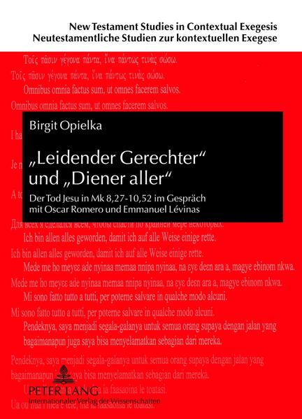 Auf der Suche nach der markinischen Deutung des Todes Jesu nimmt diese Untersuchung den Mittelteil des Evangeliums mit der vom Evangelisten gestalteten Abfolge aus drei Leidensankündigungen und Aufrufen zu Kreuzesnachfolge und gegenseitigem Dienen in den Blick. Mit den Ankündigungen von Leiden und Auferstehung fand der Evangelist eine Deutung des Todes Jesu nach dem alttestamentlichen Konzept des «leidenden Gerechten» vor. Durch die redaktionelle Anordnung der Stoffe erscheint der Tod Jesu darüber hinaus als letzte Konsequenz seines Dienstes an allen. Das Lebenszeugnis des Märtyrerbischofs O. Romero und Gedanken des jüdischen Philosophen E. Lévinas verleihen der markinischen Todesdeutung Tiefe und Profil und zeigen ihre Aktualität im heutigen gesellschaftlichen Kontext auf.