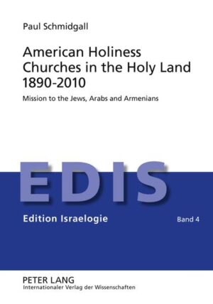 The American Holiness Churches Christian and Missionary Alliance (CMA) and the Church of the Nazarene (CoN) have been active for more than 120 years in the Holy Land among the Jewish, Arab and Armenian communities. The author offers a detailed examination of the underlying theological force (millenarianism) of their endeavor and provides a detailed report of the activities of their 250 workers in the Holy Land over more than one hundred years. The activities of these two Holiness Churches as important representatives of the second largest Christian community worldwide, i.e. Evangelicalism, were impressive as far as sincerity, enthusiasm, methodology, and reached communities was concerned