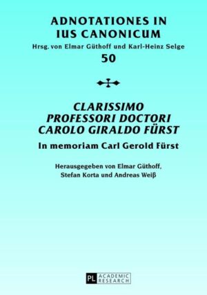 Diese Gedenkschrift würdigt Carl Gerold Fürst als Wissenschaftler, der sich durch sein kompetentes und selbstloses Engagement hohe Verdienste um Lehre und Praxis des kanonischen Rechtes erworben hat. Die im Band enthaltenen Beiträge weisen eine breite Vielfalt auf: Sie behandeln vor allem das materielle Recht der Katholischen Ostkirchen, aber auch das der Lateinischen Kirche sowie die kirchliche Rechtsgeschichte. Auf diese Weise ergeben Sie ein Spiegelbild der weit gefächerten Forschungsschwerpunkte von Carl Gerold Fürst, der am 7. August 2012 verstorben ist, dessen Lebenswerk gleichwohl eng mit der Erstellung des CCEO verbunden bleiben wird. Aus seinen Mitgliedschaften in zahlreichen bedeutenden wissenschaftlichen und kirchlichen Gremien sei lediglich eine ihn besonders prägende erwähnt: Von 1978 bis 1990 war Fürst Konsultor der Päpstlichen Kommission für die Revision des Rechts der Katholischen Ostkirchen und somit maßgeblich an der Erstellung des Gesetzbuches für die orientalischen Katholischen Kirchen beteiligt. Papst Johannes Paul II. erwähnte Fürst bei der Vorstellung dieses Codex namentlich. Sein Heimatland Österreich verlieh dem gebürtigen Wiener das «Ehrenkreuz für Wissenschaft und Kunst I. Klasse», Johannes Paul II. zeichnete ihn mit dem Orden eines Großoffiziers (Komtur mit Stern) des Päpstlichen Gregoriusordens aus.