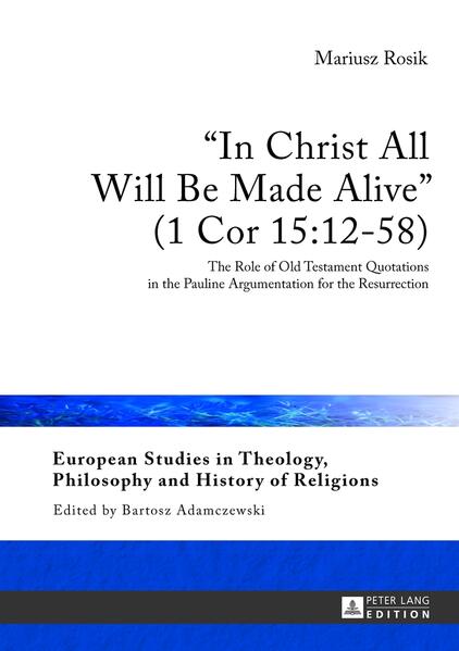 In his argumentation defending the resurrection of the dead, Paul reaches for the Old Testament. In this book the author discusses six Old Testament citations in 1 Cor 15:12-58. The analysis is based on three steps: identifying the source of a quotation, considering the phrase quoted in its direct OT context, and discussing its importance in various parts of 1 Cor 15:12-58. It should be noted that Paul changes the quotes for rhetorical purposes and also changes the context of the quoted fragments. It seems surprising that five of the quotations in the original context definitely do not speak about resurrection, and when exegetes today argue in support of resurrection, they reach for texts different from those that Paul chose in order to justify the hope for the rising of the dead.