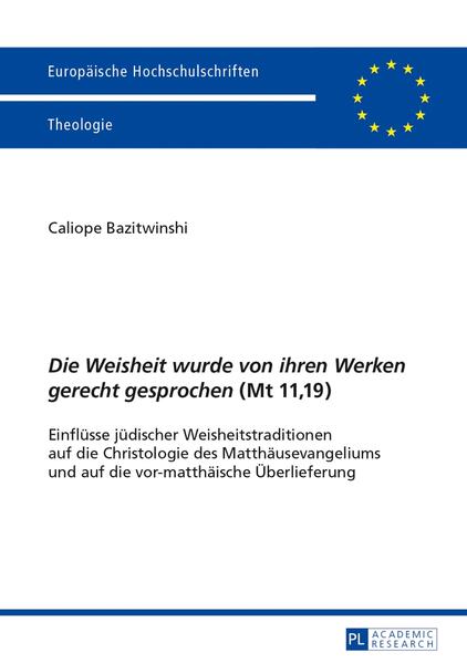 Der Einfluss jüdischer Weisheitstheologie auf das Matthäusevangelium ist unübersehbar. Diese Untersuchung geht an ausgewählten Perikopen dieser Prägung genauer nach. Insbesondere fragt sie, welche Aspekte weisheitlichen Denkens der Evangelist aufgegriffen hat. Sie zeigt, dass Jesus zwar nicht als personifizierte Weisheit gesehen wird, dass aber bestimmte Funktionen der Weisheit auf ihn übertragen werden. Die Gesetzesinterpretation des Matthäus-Evangelisten ist von weisheitlichem Ordnungsdenken bestimmt. In den Jesus-Worten vom Nicht-Sorgen und von der Harmonie in der Schöpfung (Mt 6,25-34) drückt sich die positive Weltsicht aus. Auch das Leiden Jesu lässt sich nach dem Matthäusevangelium mit dem Geschick der Propheten und auch der Weisheit in Verbindung bringen.