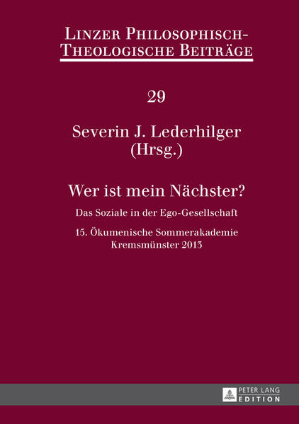 Der aktuelle politische und philosophische Diskurs bewegt sich zunehmend zwischen den Polen eines individualistischen Egoismus und den verschiedenen Aspekten gesellschaftlicher Solidarität. Inwieweit egozentrische Tendenzen das Zusammenleben maßgeblich bestimmen oder ob nicht Formen der Solidarität das eigentlich evolutive Erfolgsmodell menschlicher Gemeinschaft darstellen, gehört mit zu den Grundfragen unserer Zeit. Individuelle Verantwortung und autonome Selbstbestimmung kennzeichnen schließlich nicht nur die persönliche Lebensgestaltung, sondern prägen ebenso die wirtschaftlichen, kulturellen und kirchlichen Bereiche der Gesellschaft. Der überfordernde Zwang zur permanenten Selbst-Inszenierung und zur Verwirklichung des eigenen Ichs eröffnet aber zugleich einen neuen Zugang zur Rückfrage nach der Notwendigkeit alternativer Gestaltungen von Vergemeinschaftung, die Verlässlichkeit schenken und speziell der Dimension der Gerechtigkeit Rechnung tragen. Angesichts der anstehenden sozialen Probleme und veranlasst durch das Jubiläum von 10 Jahren «Sozialwort» des Ökumenischen Rates der Kirchen in Österreich stellte sich die 15. Ökumenische Sommerakademie Kremsmünster 2013 provokant die biblische Nachfrage «Wer ist mein Nächster?» und erkundete so «das Soziale in der Ego-Gesellschaft».